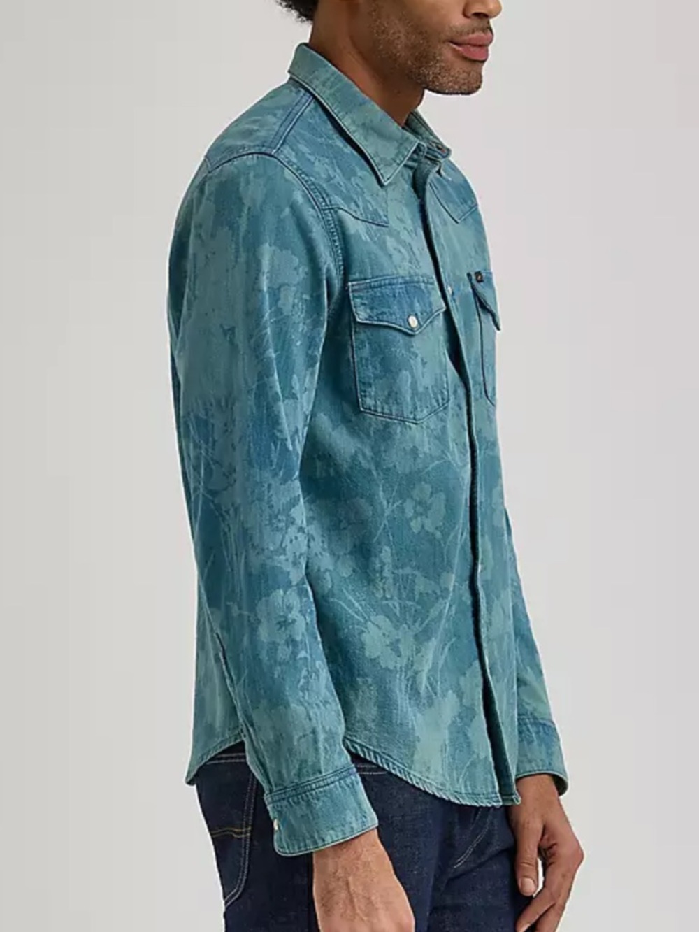 NWOT LEE® X Paul Smith Western Floral Print Shirt Size Small - Picture 3 of 8